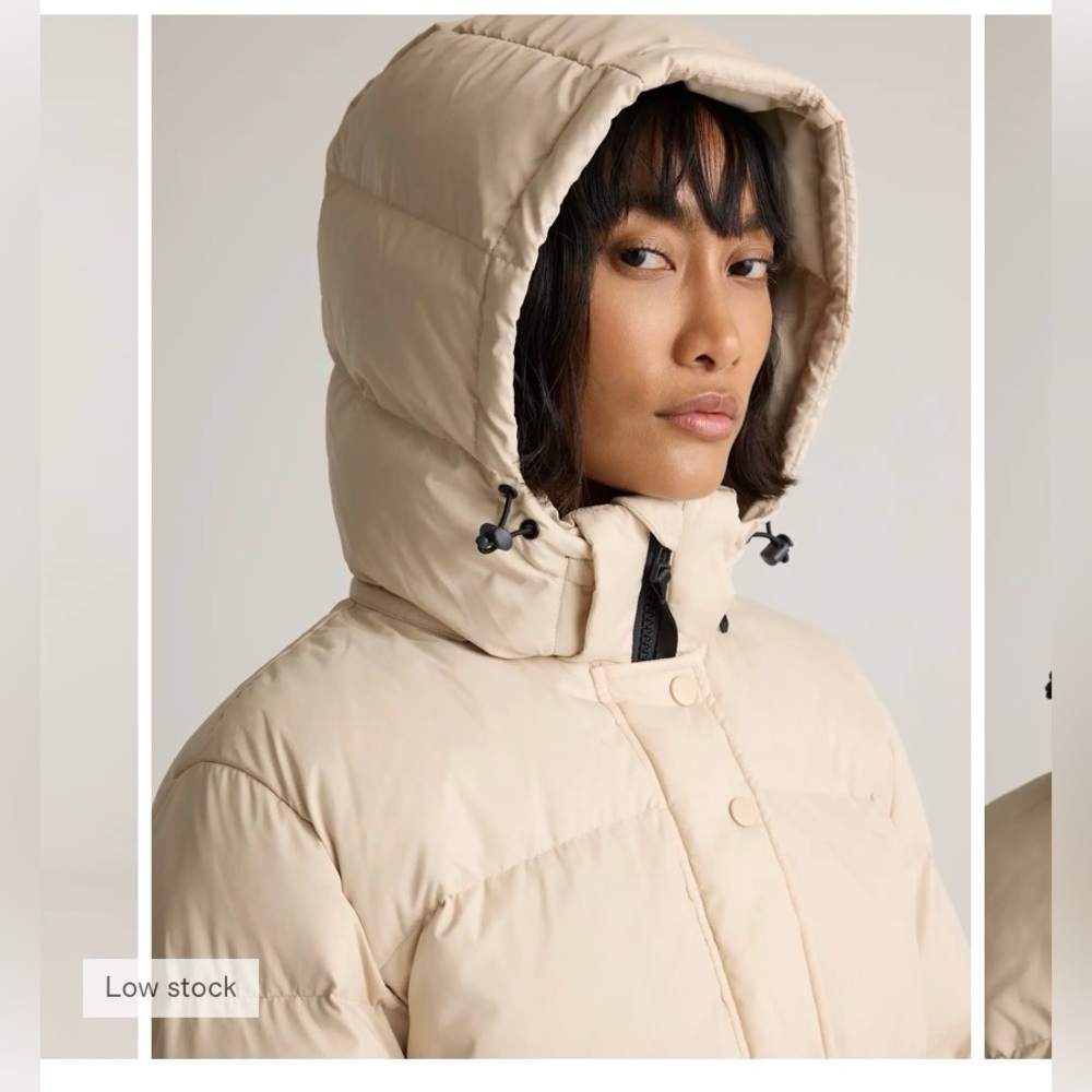 QUINCE Responsible Down Puffer Jacket Oatmilk Women’s Small New NWOT - Picture 3 of 11